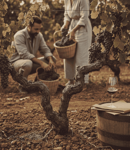 Firefly_Gemini Flash_HAZ UNA IMAGEN PARA ESTE TEXTO- El vino entendido desde su origen._Maduración y Vendi 828927